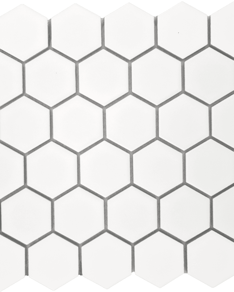 MOSAIK VIT MEDIUM HEXAGON MATT 27,7X32,2